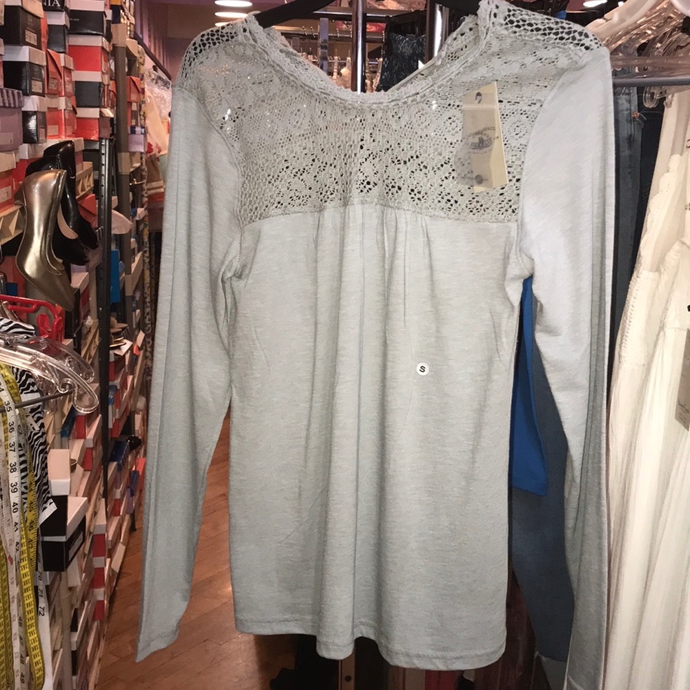 Grey patterned top shirt